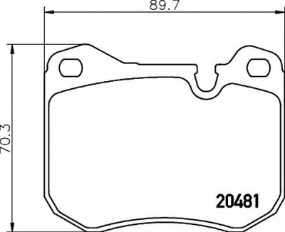 HELLA PAGID 8db355007681 -  Комплект тормозных колодок, дисковый тормоз